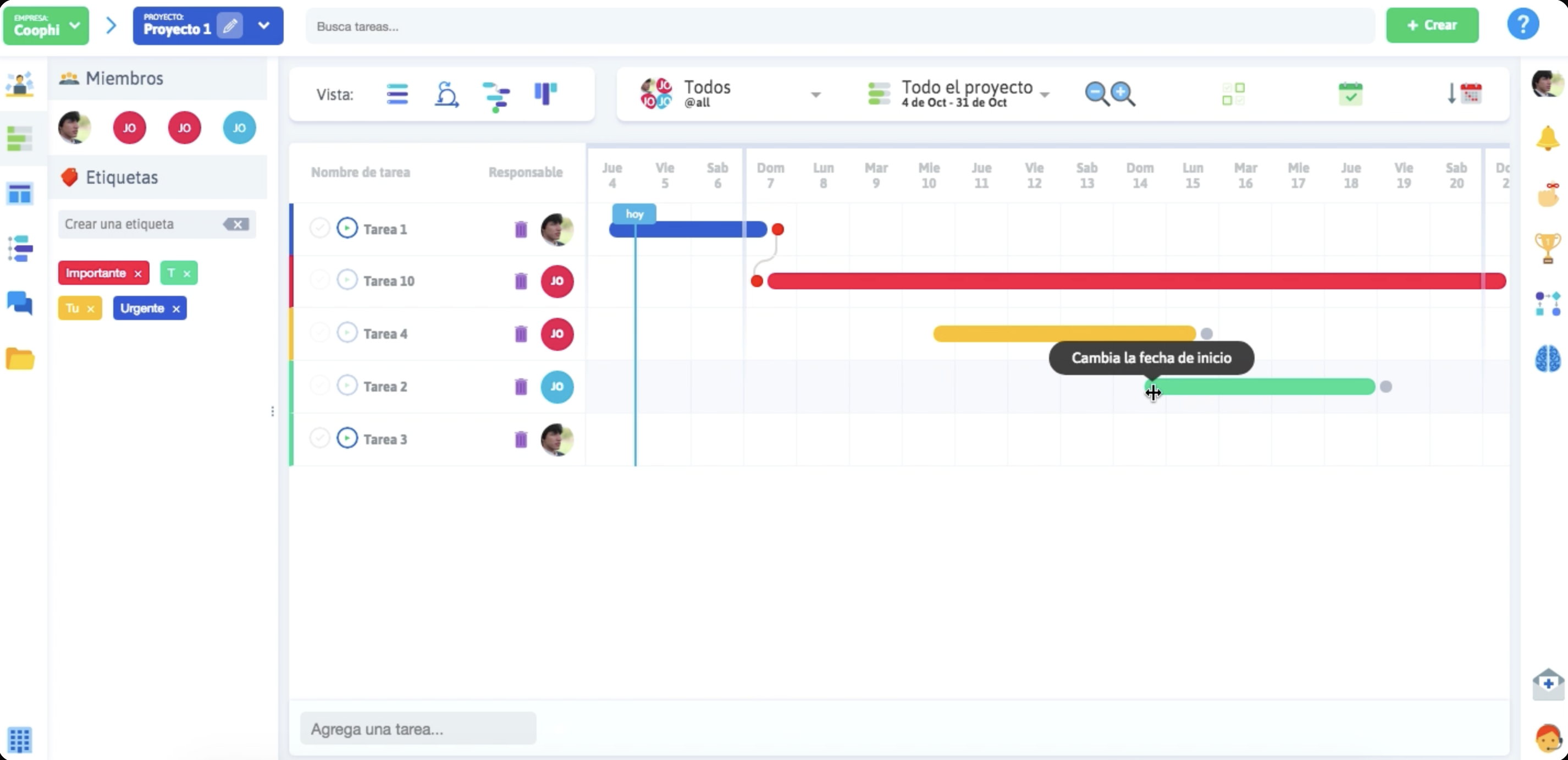 Coophi Tasks — Detail view
